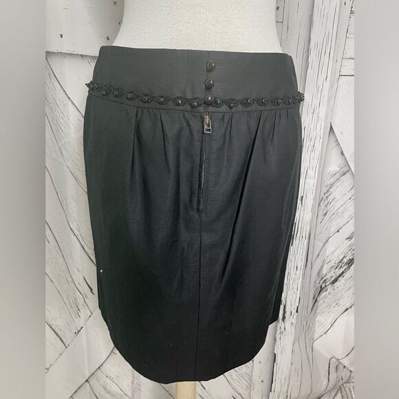 Anthropologie Leifsdottir Black Mini Skirt 10 - Picture 4 of 8